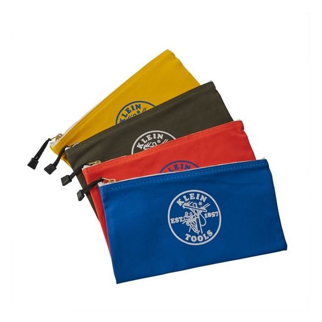 Klein® 4-Pack Canvas Zipper Tool Bags - Set of 4 Assorted Colors - Image 2