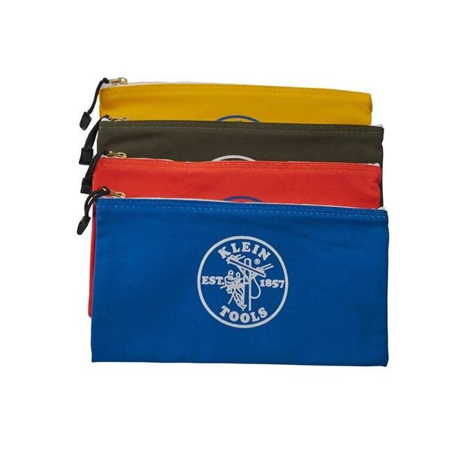 Klein® 4-Pack Canvas Zipper Tool Bags - Set of 4 Assorted Colors - Image 3
