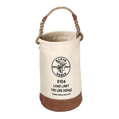Klein® 17" Leather Bottom Bucket for Linemen - No. 4 Canvas - Image 2