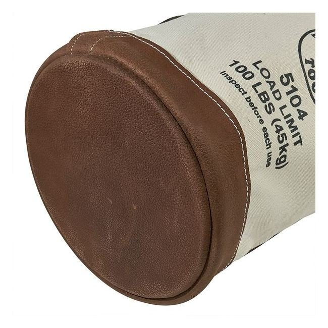 Klein® 17" Leather Bottom Bucket for Linemen - No. 4 Canvas - Image 5