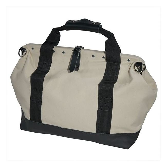 Klein® 14 in. Canvas Tool Bag with Leather Bottom - Image 2