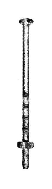 Heavy-Duty Hot Dip Galvanized Machine Bolts - 3/8" x 8" - Image 1
