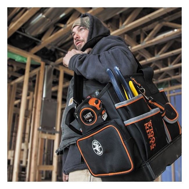 Klein® Tradesman Pro® 10 in. Tool Tote - 40 Pockets, Molded Bottom - Image 2