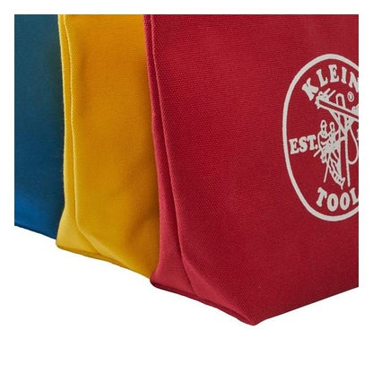 Klein® Tools 3-Pack Assorted Canvas Zipper Bag - Wire Nuts & Connectors Storage - Image 4