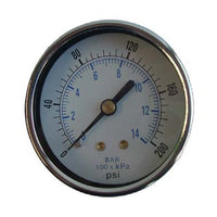 15 psi Air Pressure Gauge - 1-1/2" Diameter, NPT 1/8" CBM