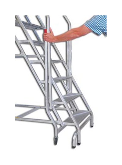 VAL2472, 72 Pound (lb) Weight Aluminum Rolling Ladder - Image 1