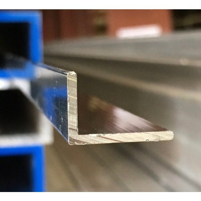 6063-T52 Architectural Aluminum Angle, 1.000" x 2.000" x 0.125" - Image 1