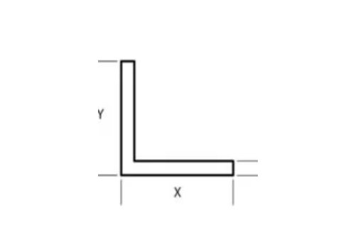 2.5 Inch (in) Dimension X, 1.25 Inch (in) Dimension Y, and 0.125 Inch (in) Dimension T Aluminum Angle with Sharp Corner - Image 2