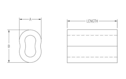 0.133 Inch (in) Dimension A Aluminum Compression Sleeve - Image 2