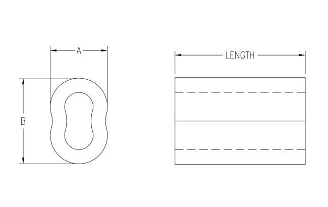 0.278 Inch (in) Dimension A Aluminum Compression Sleeve - Image 2