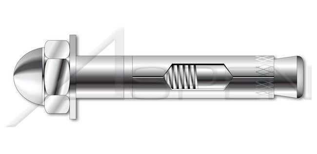 AISI 304 Stainless Steel (18-8) Acorn Sleeve Anchor - Image 1