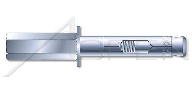 Steel Zinc Plated Rod Hanger Sleeve Anchor - Image 1