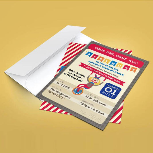 Megastore 5x7 Flat Announcement Card with A7 Envelopes - Image 1