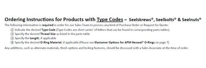 APM Hexseal® Standard Seelskrew® 0.294 Inch (in) Maximum Head Diameter (C) Standard Flat Head High-Pressure Self-Sealing Screw with Cross Recess Drive - Image 3