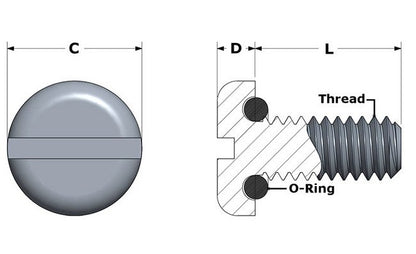 APM Hexseal® Standard Seelskrew® 0.374 Inch (in) Maximum Head Diameter (C) Standard Flat Head High-Pressure Self-Sealing Screw with Cross Recess Drive - Image 1