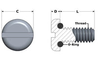 APM Hexseal® Standard Seelskrew® 8.17 Millimeter (mm) Maximum Head Diameter (C) Standard Flat Head High-Pressure Self-Sealing Screw with Cross Recess Drive