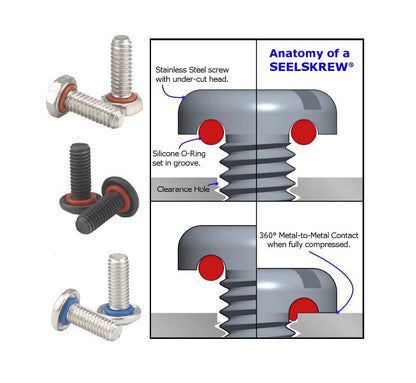 APM Hexseal® Standard Seelbolt® 0.752 Inch (in) Distance between Flats (C) High-Pressure Self-Sealing Hex Bolt - Image 3