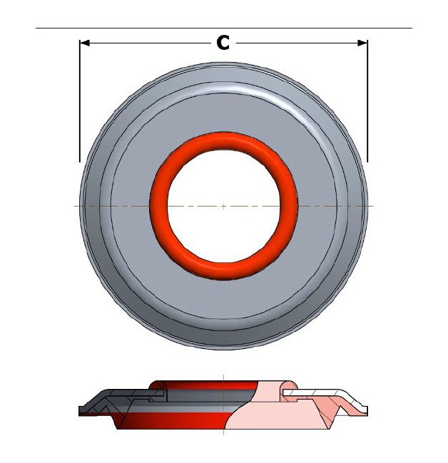 APM Hexseal® Seeloc® 75062 Air-Tight Sealing Bonded Washer - Image 2