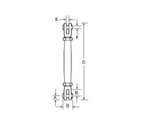 Machined Series Closed Body Double Clevis Turnbuckle