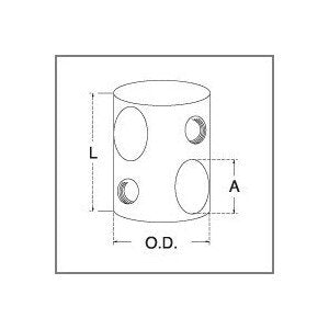 Cross Cable Clip - 1/2" Cable Size, 3/4" O.D., 1 - 1/2" Length - Image 2
