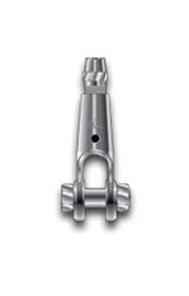 Forged Clevis Socket Fitting - Galvanized Steel, 1/2" - Image 1