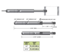 Push-Lock Turnbuckle with Threaded Bolt