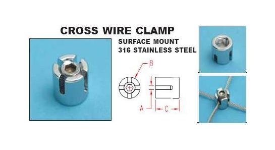 Stainless Steel Wire Rope Cross Clamp - Image 2