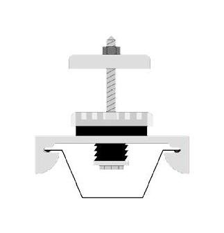 Art Resilient Isolation Clip for Bar Truss Ceilings - Image 1