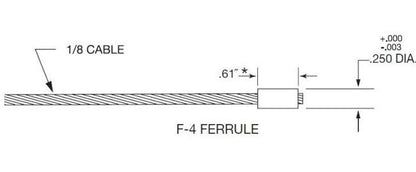 Stainless Steel Type 316 Ferrule for 1/8-Inch Wire Ropes - Image 2