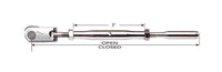 Shortie Jaw Turnbuckle - Hand Crimp 3/16"