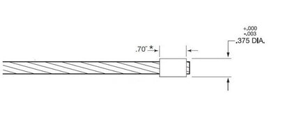 Stainless Steel Type 316 Ferrule for 3/16" Wire Rope - Image 2