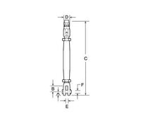 Zinc Plated Steel Closed Body Clevis-Socket Turnbuckle for Wire Rope