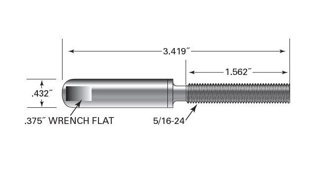 Stainless Steel Push-Lock Swageless Stud for 1/8" Cable - Image 1