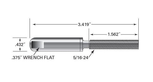 Stainless Steel Push-Lock Swageless Stud for 1/8" Cable - Image 1