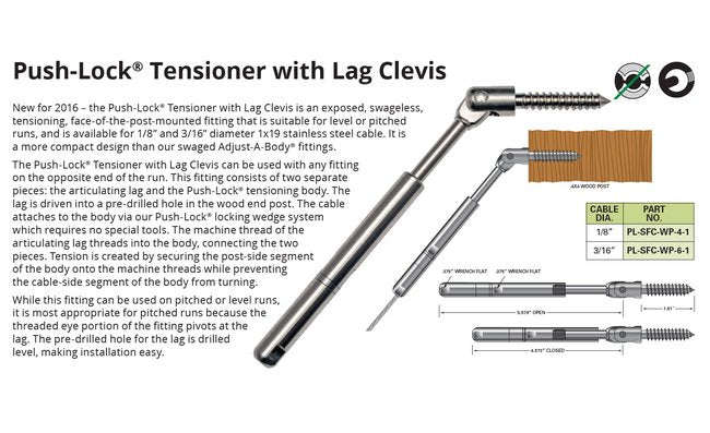 Swageless Wood Post Turnbuckle Tensioner - Image 1