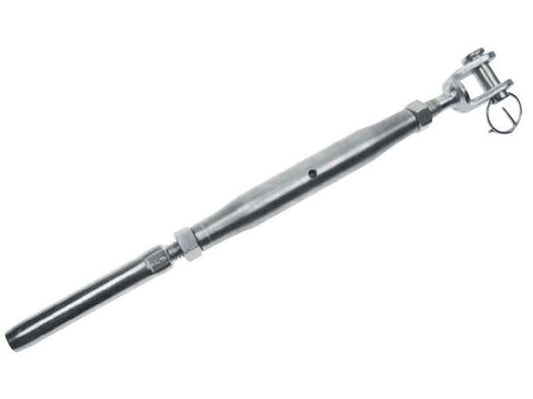 Stainless Steel Fixed Jaw & Swage Stud Turnbuckle - Image 1