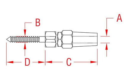 Quick Attach Stainless Steel Wood Stud for Cable Railings - Image 2