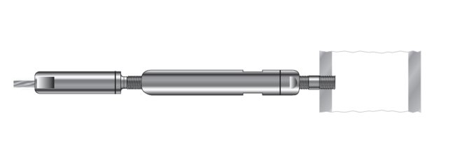 Push-LockÃ¢Â„Â¢ Turnbuckle with Hanger Bolt - Image 1