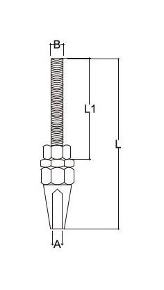 Stainless Steel Swageless Threaded Stud T316 - Image 2