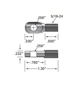 Push-LockÃ¢Â„Â¢ Stop End Fittings with Threaded Tab - Image 2