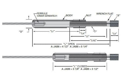 Adjust-A-Body Cable Tensioner with Concrete Anchor Bolt - Image 2