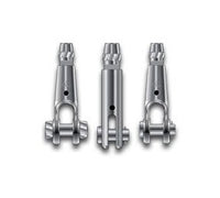 Forged Steel Clevis Fittings for 3/8" Wire Rope - Self-Colored Steel Finish