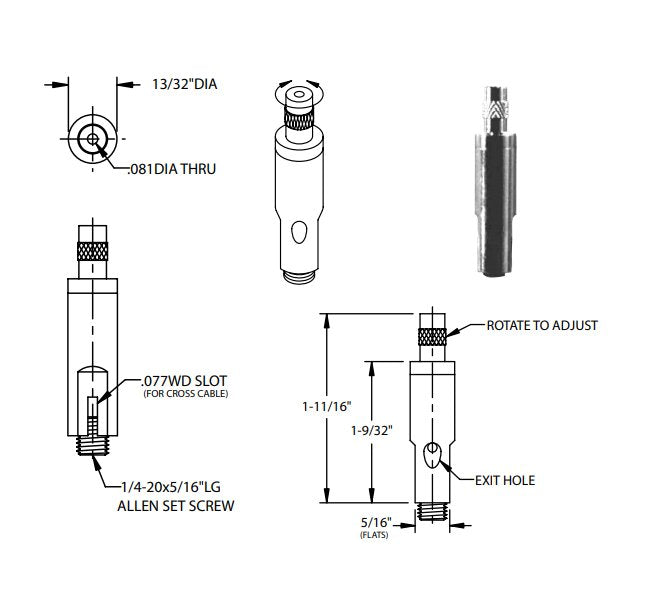 Cross-Cable Side Exit Gripper with Safety Nut - Image 2