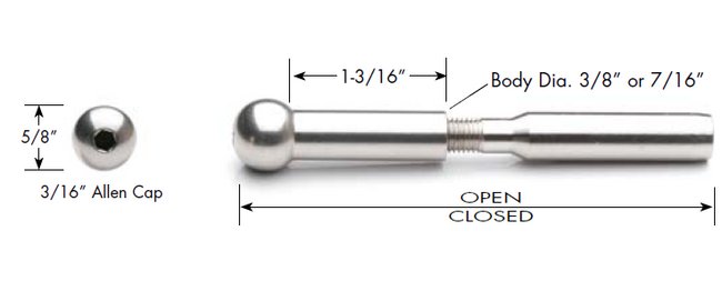 Threaded Cable Railings Turnbuckle with Ball Terminal Tuner - Image 1