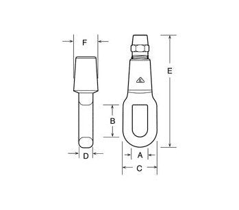 Galvanized Steel Oval Eye Fittings - 1" Rope Size - Image 2