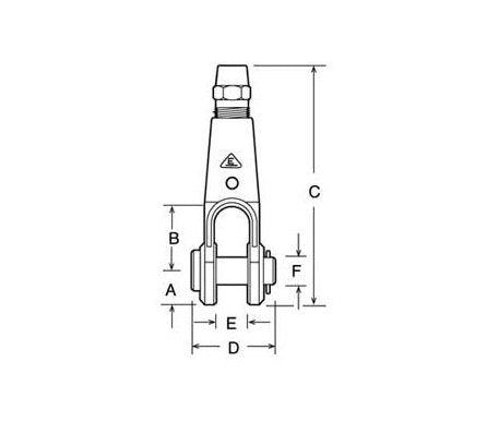 Industrial Clevis Socket with Pin & Cotter Pin - Image 2