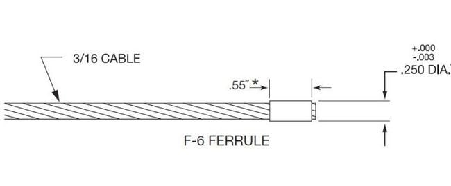 Stainless Steel Type 316 Ferrule for 3/16" Wire Rope - Image 2