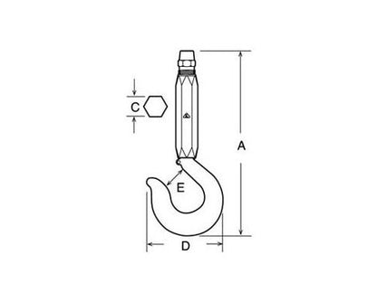 Electroline Non-Bearing Swivel Hook Socket Fitting - Image 2