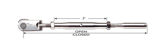 Shortie Jaw Turnbuckle for Architectural Cable Railings - Image 1