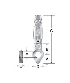 Galvanized Steel Eye Socket Fitting for 1/4'' Wire Rope - Machined Series - Image 2
